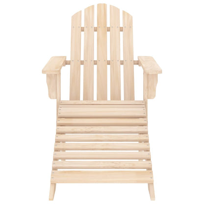 Solid Fir Adirondack Chair with Ottoman