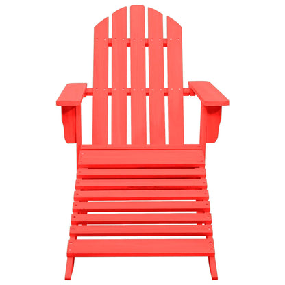 Solid Fir Adirondack Chair with Ottoman
