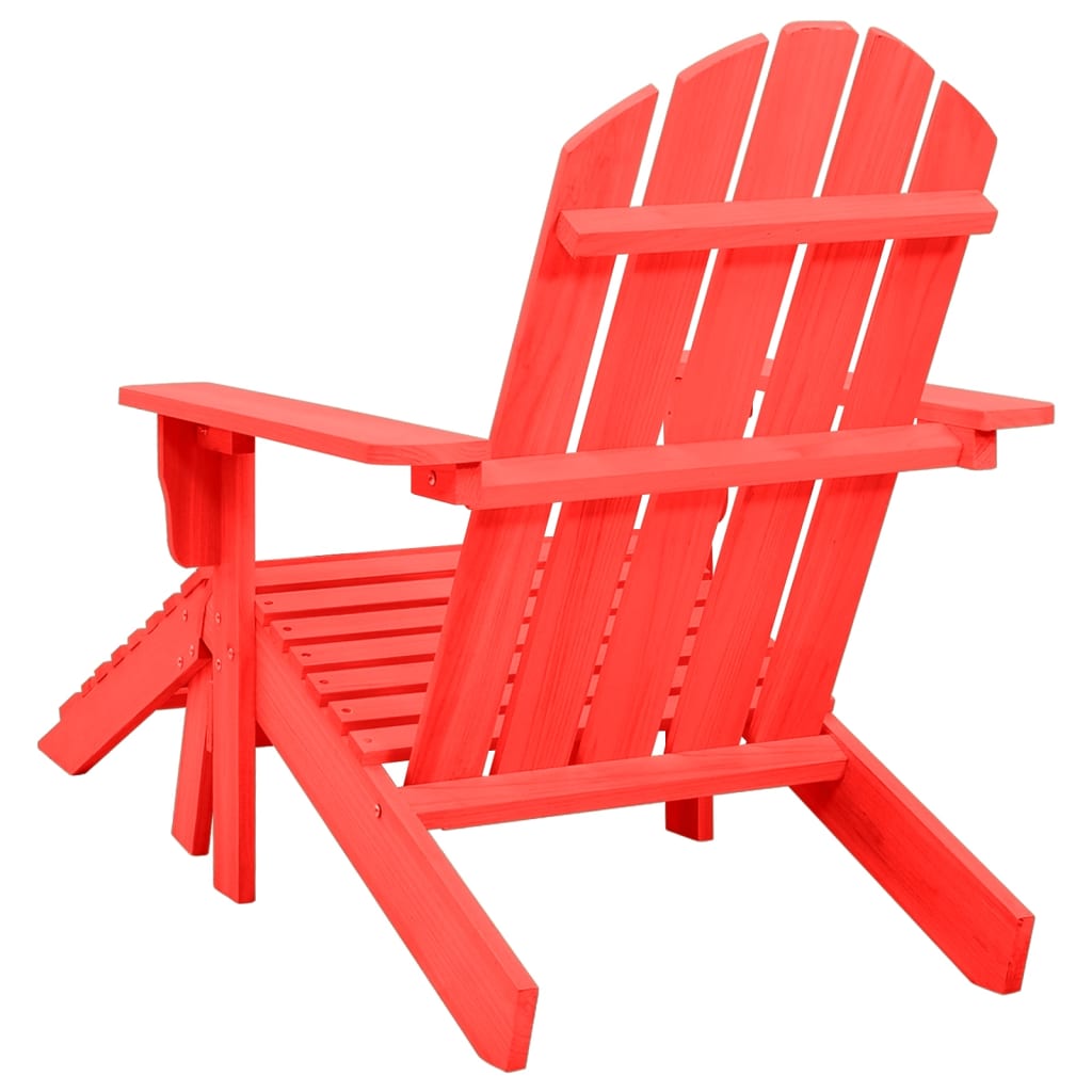 Solid Fir Adirondack Chair with Ottoman