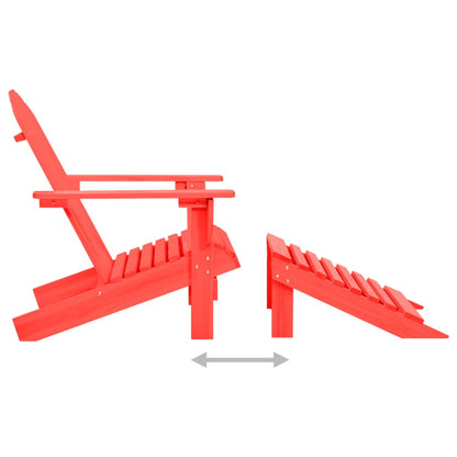 Solid Fir Adirondack Chair with Ottoman
