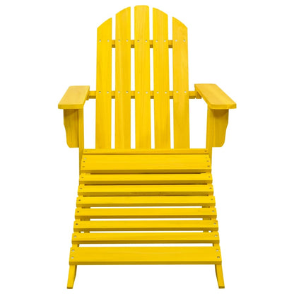 Solid Fir Adirondack Chair with Ottoman
