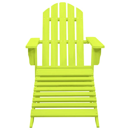 Solid Fir Adirondack Chair with Ottoman