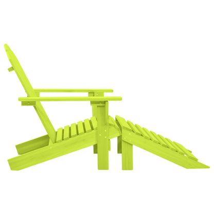 Solid Fir Adirondack Chair with Ottoman