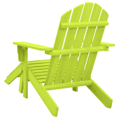 Solid Fir Adirondack Chair with Ottoman
