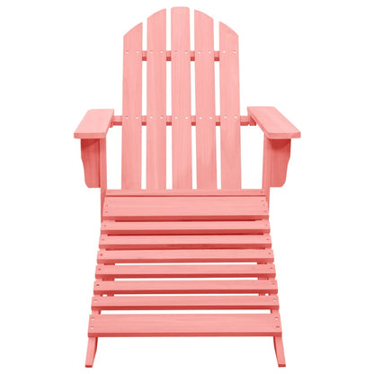 Solid Fir Adirondack Chair with Ottoman