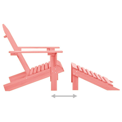 Solid Fir Adirondack Chair with Ottoman