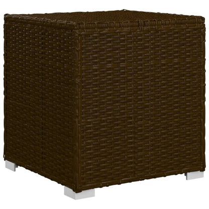 Rattan Sun Lounger with Cushion and Tea Table
