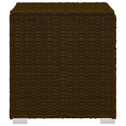 Rattan Sun Lounger with Cushion and Tea Table