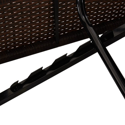 Rattan Sun Lounger with Cushion and Tea Table