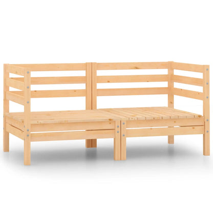 Garden 2-Seater Sofa Solid Pinewood