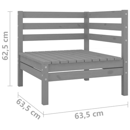 Garden 2-Seater Sofa Solid Pinewood