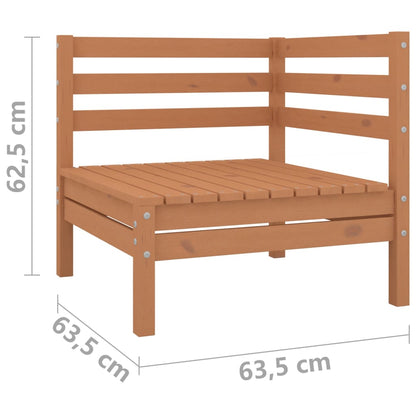 Garden 2-Seater Sofa Solid Pinewood