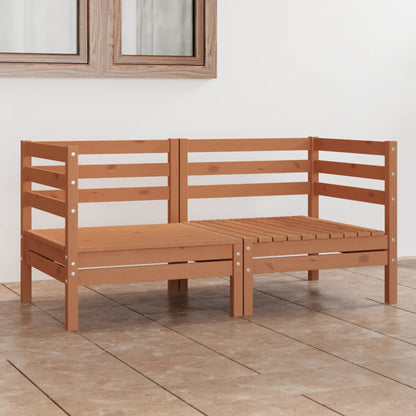 Garden 2-Seater Sofa Solid Pinewood