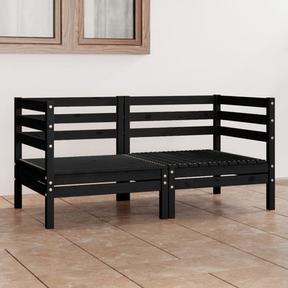 Garden 2-Seater Sofa Solid Pinewood