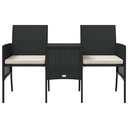 Rattan 2-Seater Garden Sofa with Table and Stools
