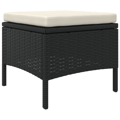 Rattan 2-Seater Garden Sofa with Table and Stools