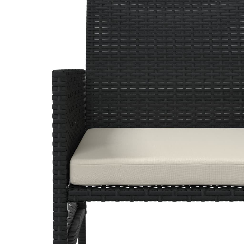 Rattan 2-Seater Garden Sofa with Table and Stools