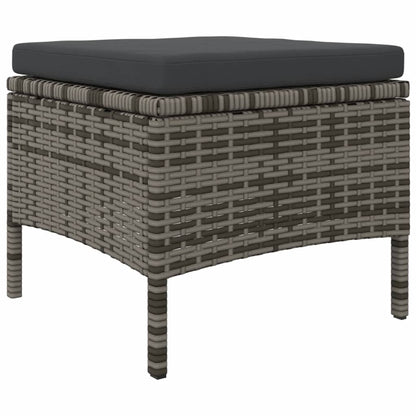 Rattan 2-Seater Garden Sofa with Table and Stools