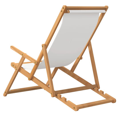 Folding Beach Chair Solid Wood Teak