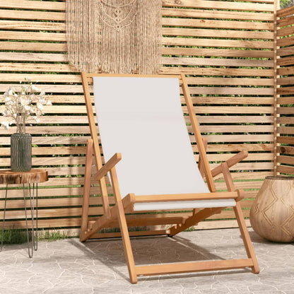 Folding Beach Chair Solid Wood Teak