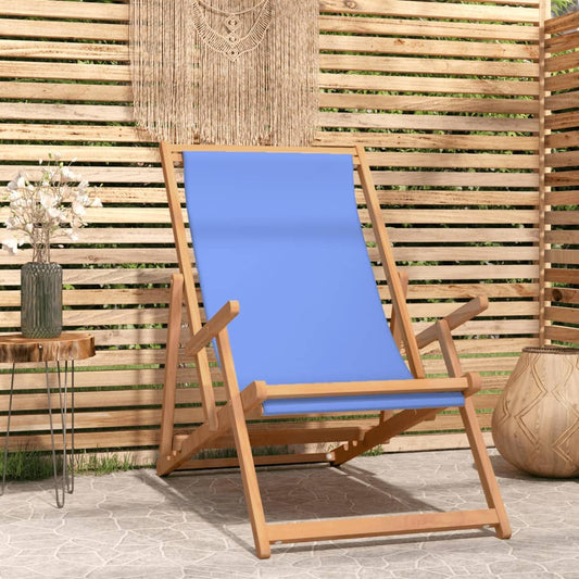 Folding Beach Chair Solid Wood Teak