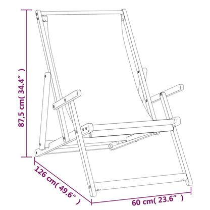 Folding Beach Chair Solid Wood Teak