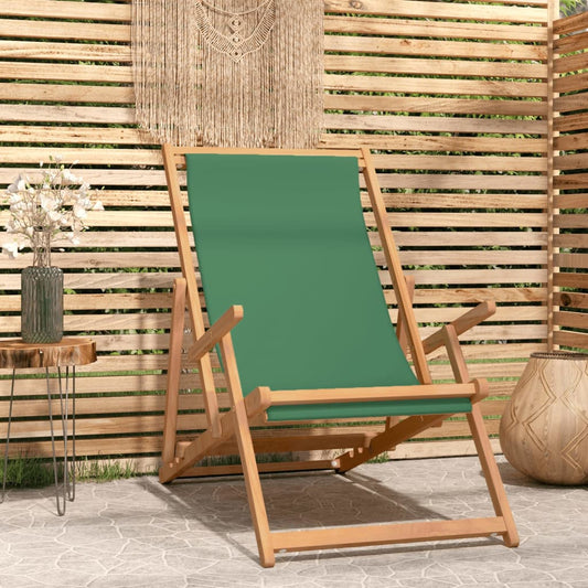 Folding Beach Chair Solid Wood Teak