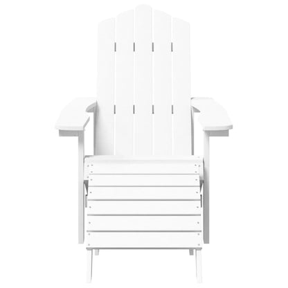 Garden Adirondack Chair with Footstool & Table HDPE