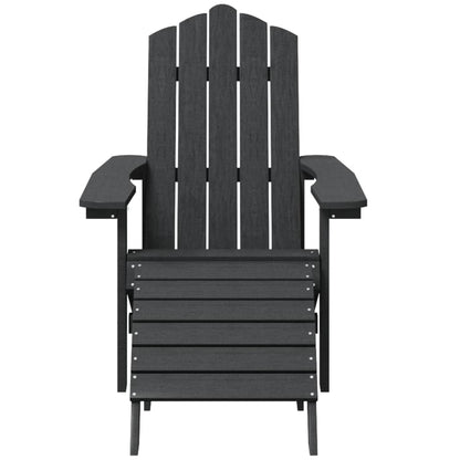 Garden Adirondack Chair with Footstool & Table HDPE