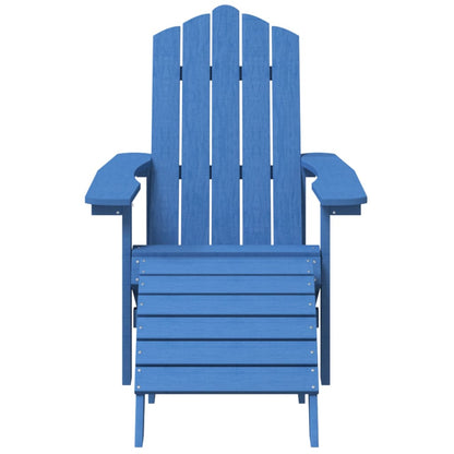 Garden Adirondack Chair with Footstool & Table HDPE