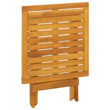 Pair of Outdoor Deck Chairs with Optional Table in Solid Wood Acacia and Fabric