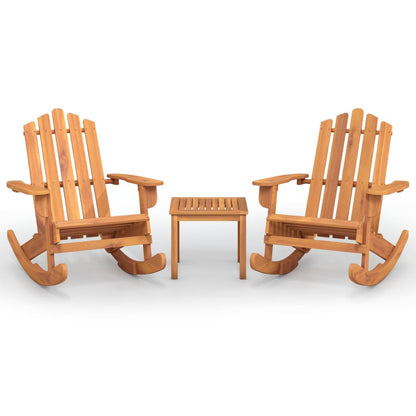 Adirondack Garden Lounge in Acacia Wood - 3 Piece, Multiple Seating Options