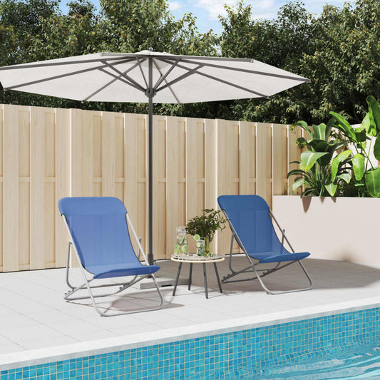 Folding Beach Style Chairs - 2 pcs
