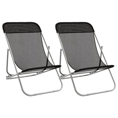 Folding Beach Style Chairs - 2 pcs