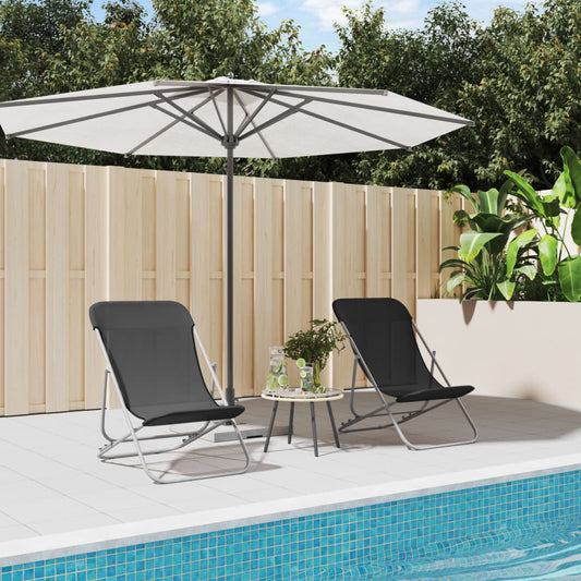 Folding Beach Style Chairs - 2 pcs