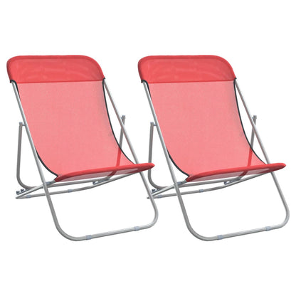 Folding Beach Style Chairs - 2 pcs