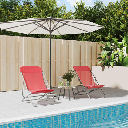 Folding Beach Style Chairs - 2 pcs