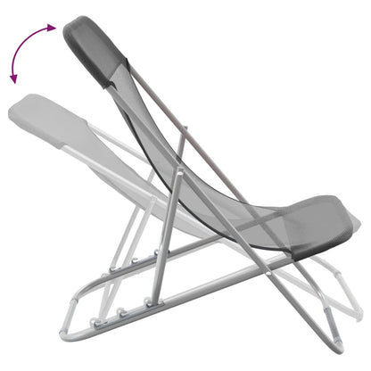 Folding Beach Style Chairs - 2 pcs