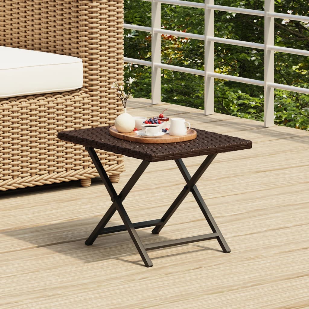Folding Table in Poly Rattan
