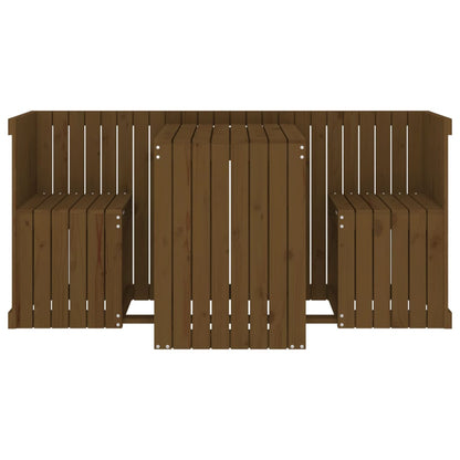 2 Seater Balcony Set in Solid Wood Pine
