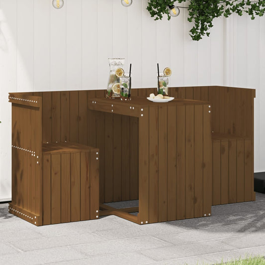 2 Seater Balcony Set in Solid Wood Pine
