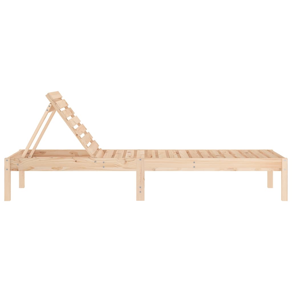 Solid Wood Sun Lounger with Adjustable Support