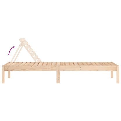 Solid Wood Sun Lounger with Adjustable Support