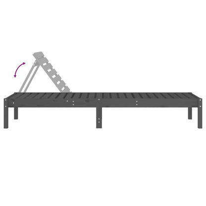 Solid Wood Sun Lounger with Adjustable Support