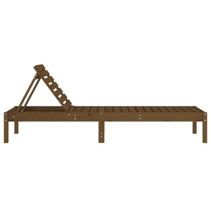 Solid Wood Sun Lounger with Adjustable Support
