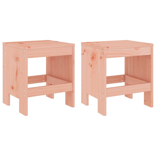 Garden Stools in Solid Wood - 2 pcs