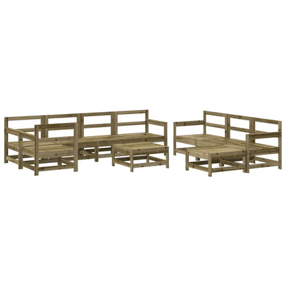 10 Piece Garden Lounge Set in Solid Wood