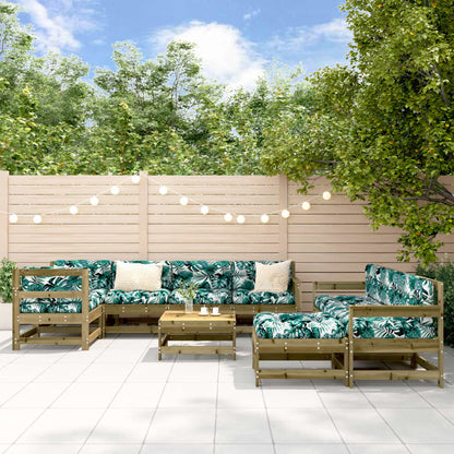 10 Piece Garden Lounge Set in Solid Wood
