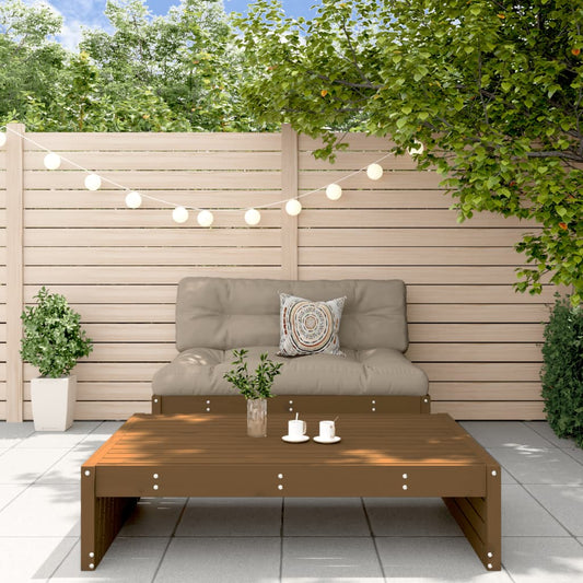 2 Piece Solid Wood Garden Lounge Set of Sofa and Table