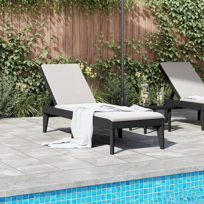Durable Polypropylene Sun Lounger with Cushions